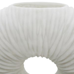 Vaso Circolare in Resina di Quarzo con Design a Centro Aperto, Elemento Decorativo Minimalista per Soggiorno - Product Image 6