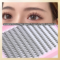 Cils colorés doux 30P, naturels et faciles à poser, cils multicolores pour fêtes, outil de maquillage pour les yeux, cils russes bouclés