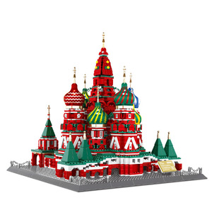 Moscou, Russie. Cathédrale de Basil - Ensemble de construction de petites pièces assemblées de haute précision, jouet en ABS, ornements architecturaux DIY - Product Image 6