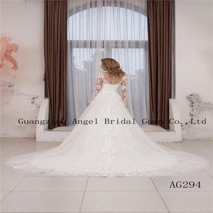 Vestido de novia moderno y elegante hasta el suelo vestido de novia de tren 2016 - Product Image 6