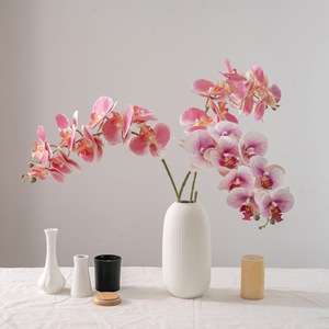Orquídea Phalaenopsis Artificial de una Sola Rama, Flor Artificial para Decoración de Bodas, Material de PVC y Goma Suave - Product Image 1