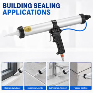 <span class=keywords><strong>Pistola</strong></span> <span class=keywords><strong>de</strong></span> Sellador Neumática Eficiente, Flujo Suave, Baja Fatiga, Herramienta Industrial <span class=keywords><strong>para</strong></span> Calafateo, Aplicador <span class=keywords><strong>de</strong></span> Sellador Listo <span class=keywords><strong>para</strong></span> Contratistas <span class=keywords><strong>de</strong></span> Taller - Product Image 1