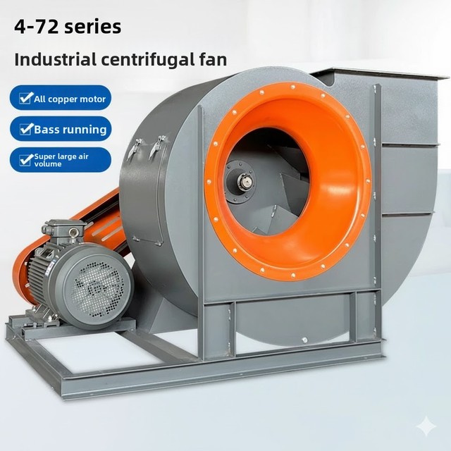 4-72-6c Industrial Centrifugal Fan 380V Electric Explosion-Proof High Power High Temperature Dust Removal & Ventilation Duct