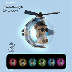 泰迪熊汽车配件内饰香水扩散器飞行员旋转螺旋桨出口香水汽车空气清新剂 - Product Image 4