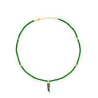 Mode rétro coloré Chili perle collier vert Turquoise perles luxe à la mode caractéristique femmes cadeau clavicule collier