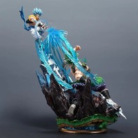 Set de 7 Figuras de Anime de ABS de Doble Cabeza para Montar, con Cloud Broly y Uginata, Exhibición Elegante, para Mayores de 14 Años