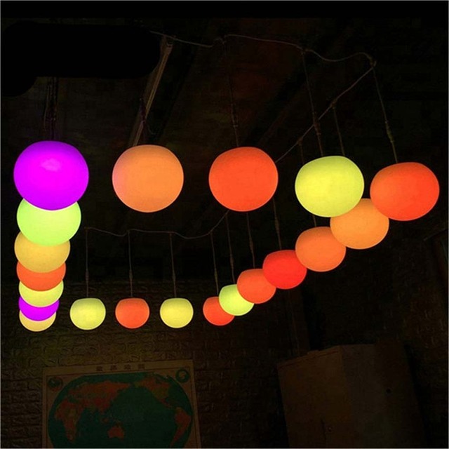 DMX512 RGB Kinetic LED Matrix Light Sphere Ball Solar IP65 Waterproof with Rechargeable Battery for Garden Outdoor