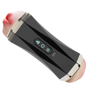 Twin-Head ABS männlicher Mastur bator Pocket Pussy Sexspielzeug mit Flugzeug-Sprach steuerung Verbessertes Vergnügen - Product Image 6