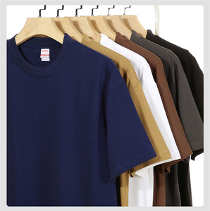 T-shirt personnalisé en gros T-shirts lourds surdimensionnés de haute qualité pour hommes 100% coton chemise à col rond - Product Image 1