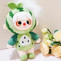 Figurine en vinyle PVC personnalisée tendance, jouet en peluche sur le thème des fruits, boîtes mystères de collection, poupée en peluche pastèque avec visage en vinyle