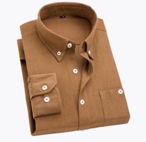 <span class=keywords><strong>Camicia</strong></span> Casual in <span class=keywords><strong>Velluto</strong></span> a <span class=keywords><strong>Coste</strong></span> a Maniche Lunghe Slim Fit per <span class=keywords><strong>Uomo</strong></span>, Ultimo Design in Vendita - Product Image 2