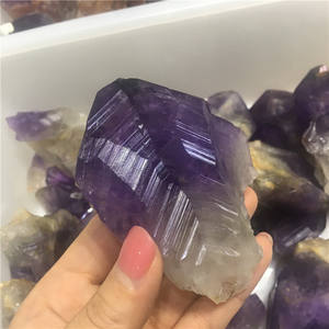 Pierre de spécimen de cristal d'améthyste violet rugueux gros Points de cristal minéral brut pour la décoration intérieure artisanat en cristal Vintage - Product Image 1