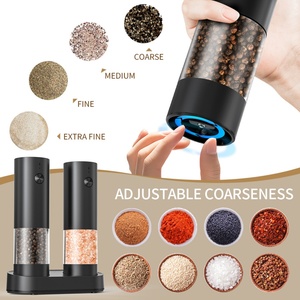 Hot Selling Usb Rechargeable Large Capacity Adjustable Plastic Electric Salt <b>Pepper</b> <b>Grinder</b> Set Ceramic Salt <b>Grinder</b> - Product Image 2