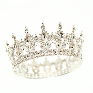 Share Rose Gold Plated Crystal Rhinestone Claw Setting Fashion Large <strong>Kings</strong> Baroque Tiara <strong>Crown</strong> for Wedding Pageant - Product Image 2