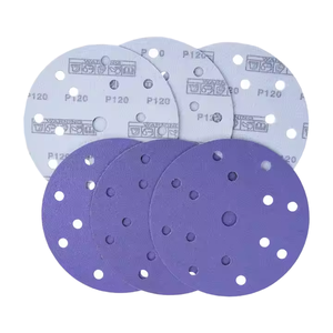 Bán Hàng nóng 6 inch Màu tím gốm Móc & vòng chà nhám đĩa 150mm giấy nhám đĩa loại bỏ vật liệu tái tạo bề mặt - Product Image 1
