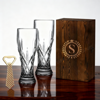 Ensemble cadeau d'entreprise de luxe original, verre à bière de 17 oz et ouvre-bouteille en forme de cravate, fournisseur Shunstone