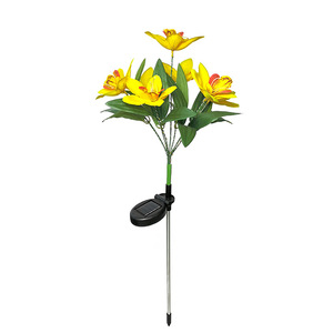 Factory Hot Sale LED Garden Decoration Outdoor Waterproof Ground <strong>Lights</strong> Lawn Simulated <strong>Flower</strong> <strong>Lights</strong> 7 Head <strong>Solar</strong> <strong>Orchid</strong> <strong>Lights</strong> - Product Image 5