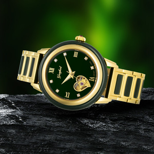 RTS Jade <b>Watch</b> Montre Luxury Automatic Mechanical <b>Watch</b> Skeleton Design Natural Jade <b>Couple</b> <b>Watch</b> - Product Image 5