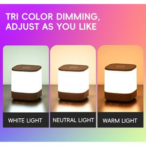 Veilleuse d'ambiance LED minimaliste moderne pour chambres à coucher, petite taille, carrée, à commande tactile, personnalisable en usine, en plastique, à piles - Product Image 5