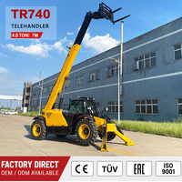Chariot télescopique compact tout-terrain pour le chargement de tuyaux longs et de profilés dans les entrepôts et les cours ouvertes