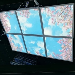 Plafonnier <span class=keywords><strong>LED</strong></span> moderne Bluesky à télécommande Shingel 60W 2x4, montage en surface, panneau plat mince, IP44, dimmable - Product Image 3
