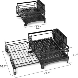 Kitchen Dish <b>Rack</b> Storage Organizer Steel Utensils Storage Basket Stand <b>Drying</b> <b>Rack</b> Dishes Bowls Easy Standing Installation Box - Product Image 6