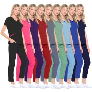 Women <b>Scrub</b> Suit Set Moisture Wicking Split Design Hospital Uniforms For Medical Workwear - Product Image 1