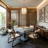 Table de Mahjong Professionnelle Automatique Zekun TB005 pour 4 Joueurs, en Métal, avec Machine à Mélanger les Jetons Silencieuse, Pieds Pliants, Luxe et Durabilité