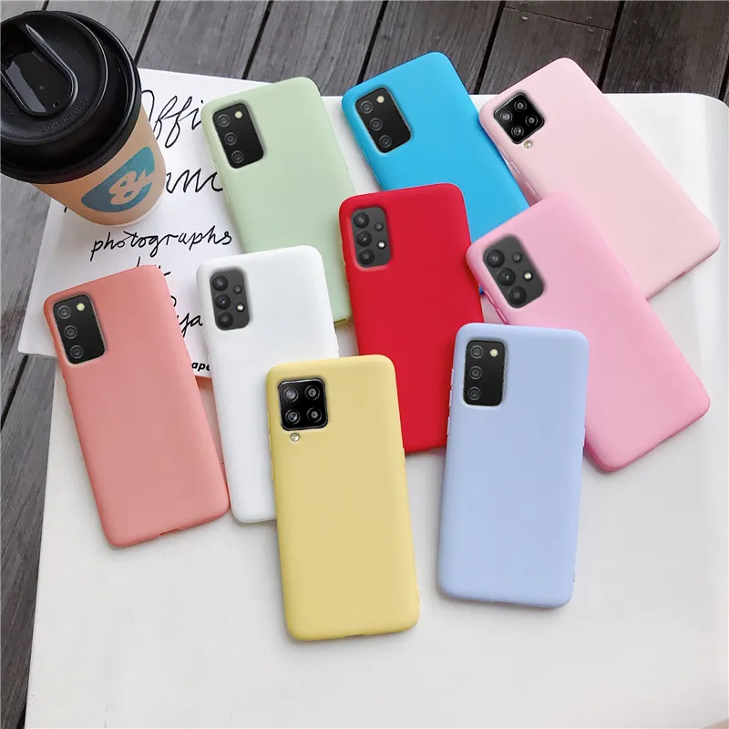 New soft liquid silicone mobile phone case shockproof back cover candy color full cover case for Samsung Galaxy A13 A12 A23 A33