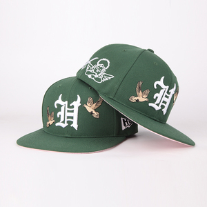 OEM tùy chỉnh 6 Bảng điều chỉnh vành phẳng 3D thêu Snapback mũ tùy chỉnh được trang bị mũ với <span class=keywords><strong>logo</strong></span> cap bán buôn hip hop mũ cho nam giới - Product Image 3