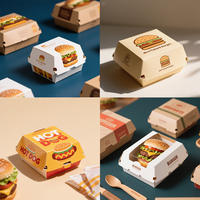 Machine automatique de boîte à salade en papier kraft enduit de Pe de haute qualité Machine de boîte à hamburger en papier jetable