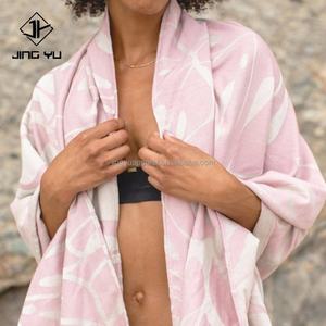 Serviette de plage en coton 100% de haute qualité, douce, avec pompon, velours de piscine, design personnalisé, serviette écologique, fabricant de serviettes de plage - Product Image 3