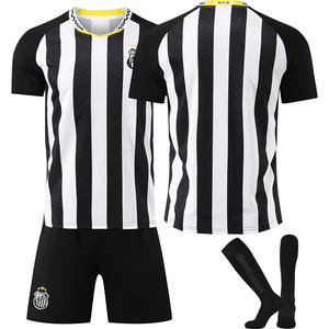 Conjunto de Entrenamiento de Fútbol Santos 2526, Camiseta Número 10 Neymar, Manga Corta, Conjuntos Infantiles, Malla a Rayas, Cuello en V - Product Image 3
