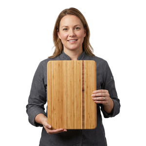 Planche à découper rectangulaire en bambou naturel bio Naixin, écologique, monobloc, pour la cuisine, sans danger pour les aliments - Product Image 2