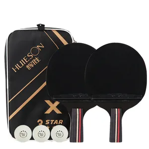 Gỗ chuyên nghiệp bóng bàn vợt ping pong BAT Set 3 quả bóng Hot Bán giá thấp bóng bàn Vợt phù hợp cho người mới bắt đầu