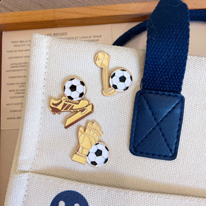Gold Plated Football Shoe Enamel <b>Pin</b> Sports Theme Metal <b>Badge</b> Souvenir Accessory - Product Image 2