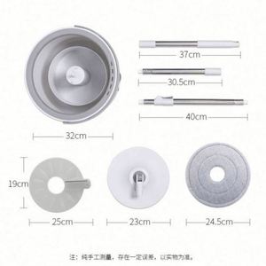 Manufacturer's Foldable Steel Four-Side Wringing High Capacity Cleaning Separation Lazy Hand-free Household One-<b>mop</b> Bucket <b>Flat</b> - Product Image 2