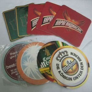 แผ่นรองแก้วกาแฟและเบียร์แบบกำหนดเอง พิมพ์ลายได้ ทำจากเยื่อกระดาษดูดซับ - Product Image 1