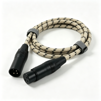 Câble audio OEM haute puissance à conducteur en cuivre, 3 broches XLR mâle-femelle, gaine tressée, pour haut-parleur multimédia, microphone, éclairage de scène