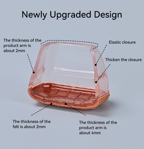 Protezione <span class=keywords><strong>per</strong></span> le gambe della sedia in plastica silenziata universale antiscivolo rotondo Quadrate in feltro <span class=keywords><strong>per</strong></span> <span class=keywords><strong>sedie</strong></span> e mobili - Product Image 4