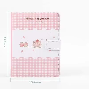 Cuaderno de Tapa Dura con Cierre Magnético, Páginas Interiores Coloridas, de Cuero Sintético Rosa, Tamaños A5 y A6, Ideal para Scrapbooking - Product Image 4