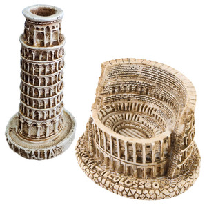 Sculpture artisanale en résine du Colisée romain, statue architecturale vintage, décoration de bureau et pour table de sable psychologique - Product Image 1