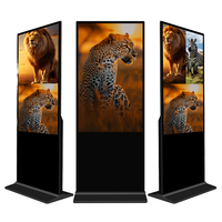 AWSTOUCH 178 °   Pantalla Publicitaria Digital de Pie con Vista Panorámica y Reproducción Automática en Bucle