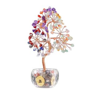 <b>Crystal</b> Money <b>Tree</b> With Coins And <b>Crystal</b> Chips Round Base Home Decoration Desktop Ornament - Product Image 5