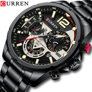 CURREN 8395, relojes de pulsera deportivos de marca de lujo para hombre, reloj de cuarzo luminoso, cronógrafo informal, relojes de acero inoxidable para hombre - Product Image 5