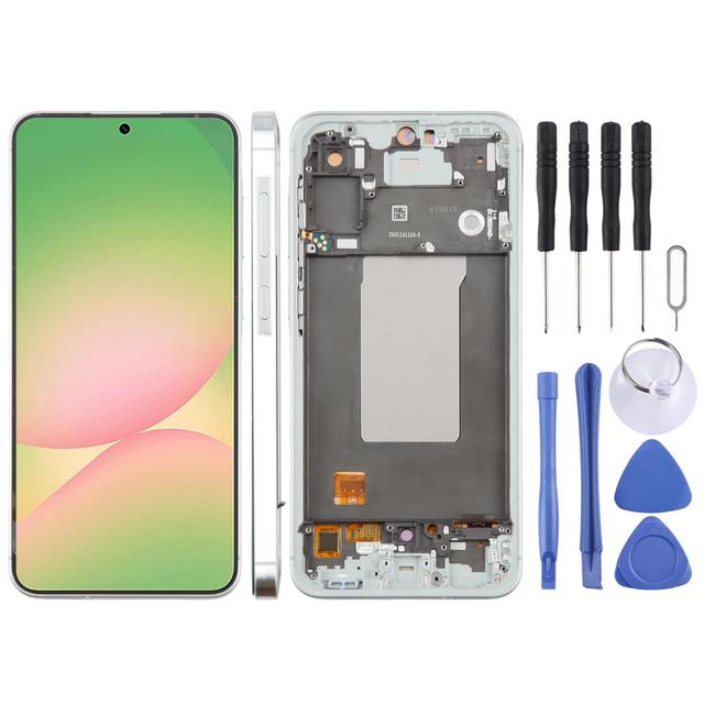 OLED LCD Screen Replacement Full Assembly with Frame for Samsung Galaxy A56 5G SM-A566B 6.67 Inch Touch Digitizer Repair Parts