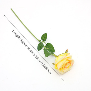 Ramo de Rosas Artificiales de 50 cm de Altura, Simulación de Plástico, Decoraciones para Bodas, Adornos de Mesa para Interiores - Product Image 6