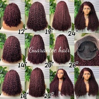 Super Double Weft pour perruque avec cheveux humains vierges péruviens bouclés, longueur 12-26 pouces