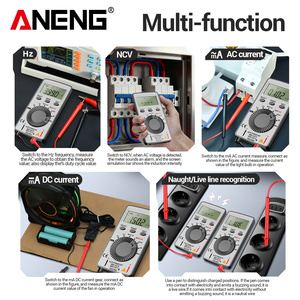 ANENG AN101 Mini <span class=keywords><strong>Digital</strong></span>-Multimeter Multimetro <span class=keywords><strong>Tester</strong></span> DC/AC Spannung Strom <span class=keywords><strong>LCR</strong></span>-Messgerät Taschen-Profi-<span class=keywords><strong>Tester</strong></span> mit Testleitungen - Product Image 5
