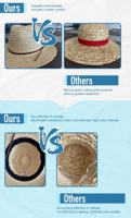 Chapeau Panama en paille pliable UPF50+ personnalisé pour femme, à large bord, pliable, décontracté, style Fedora, pour la plage, pour femme et homme